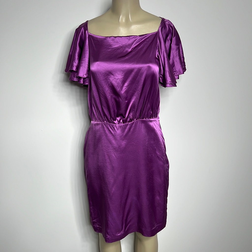 Banana Republic Purple Satin Dress. Size Tag Missing Guessing Its Like An 8